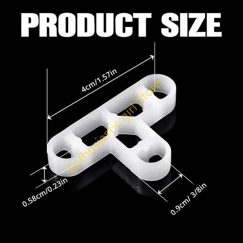 200Pcs Multipurpose 10mm 3/8 Inch Clear Tile Spacers Portable Accessory for Bricklaying and Deck Board Separation RXJB