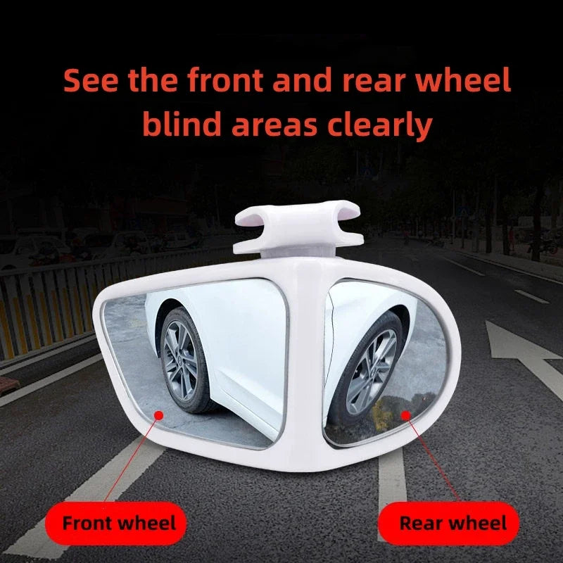 Car Blind Spot Rear View Mirror 360° Rotation Adjustable Auxiliary Rearview Mirrors Auto Rear View Parking Safety Driving