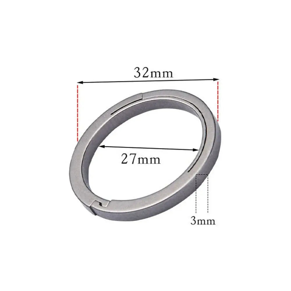 High Quality Real Key Rings 17/22/25/32mm Titanium Alloy Buckle Super Lightweight Titanium Alloy KeyRings Male Creativity Gift