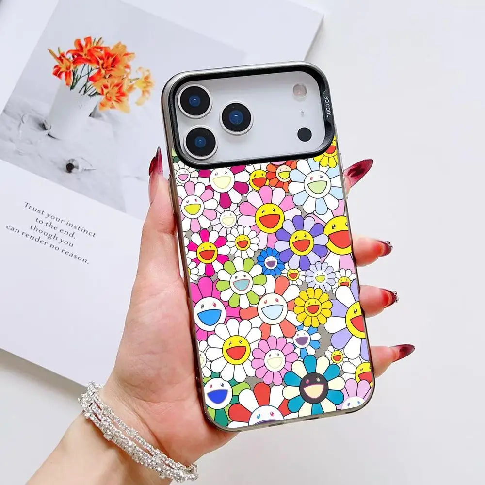 T-TakaShis M-MuraKAmis Phone Case For iPhone 17 16 15 14 13 12 11 Pro Max Air Matte Laser Aurora Shockproof Funda
