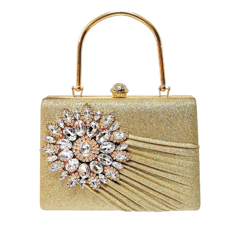 Dinner bag niche diamond-encrusted handbag single shoulder oblique span banquet evening bag fashion handbag