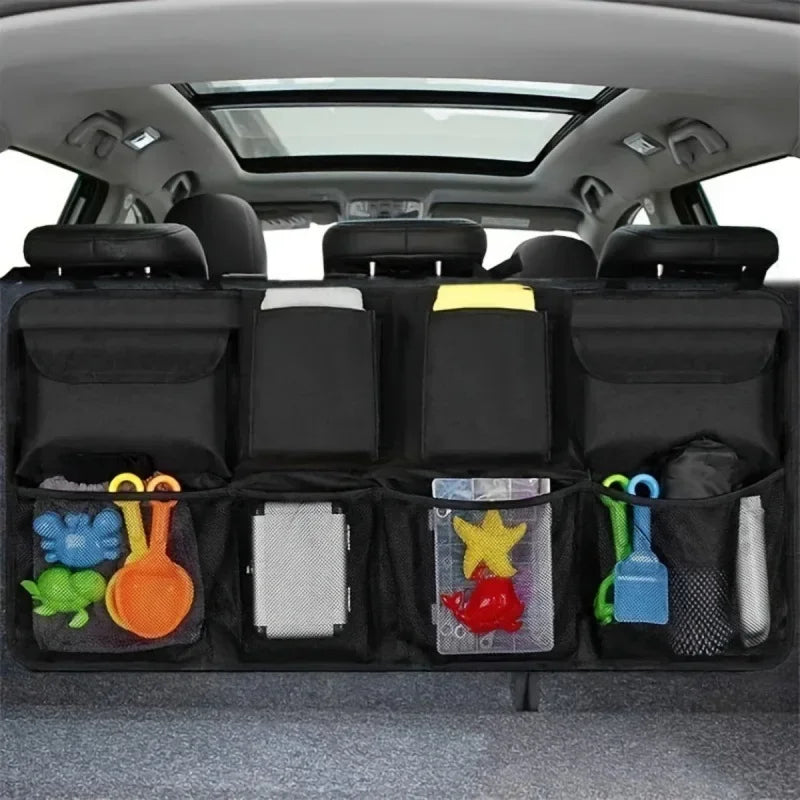 Car trunk storage bags Universal car rear seat backrest hanging bags Backseat net bags car storage boxes Auto storage bags