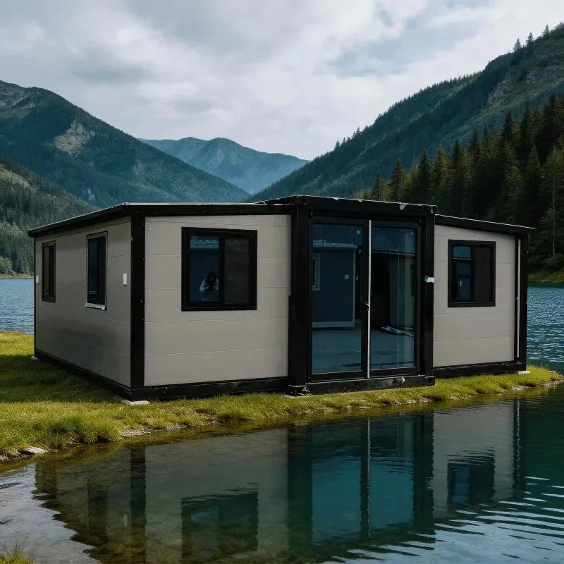 CE ISO Certified Luxury Expandable Container House Prefabricated Mobile Home Hurricane Resistant Foldable Modular for Living
