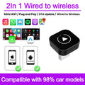 2 in 1 Wired to Wireless CarPlay Android Auto Adapter for OEM Car Stereo With USB Dongle Mini Box Plug and Play Bluetooth
