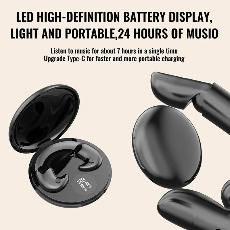 2026 Invisible Sleep Headset Bluetooth 5.3 Waterproof Wireless Bluetooth Earphone Earbuds With Mic For Phone Headphones New