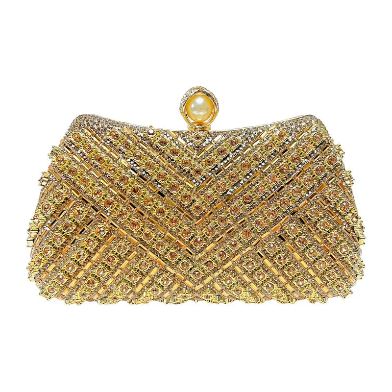 Rhinestones Diamond Evening Bags For Women Luxury Chain Shoulder Crossbody Bags Party Wedding Clutch Purse Handbags