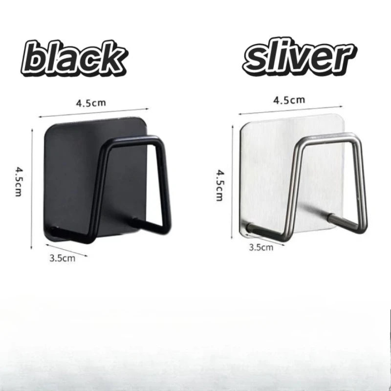 Kitchen Sponges Holder Self Adhesive Sink Sponges Drain Drying Rack Stainless Steel Storage Holder Kitchen Accessories