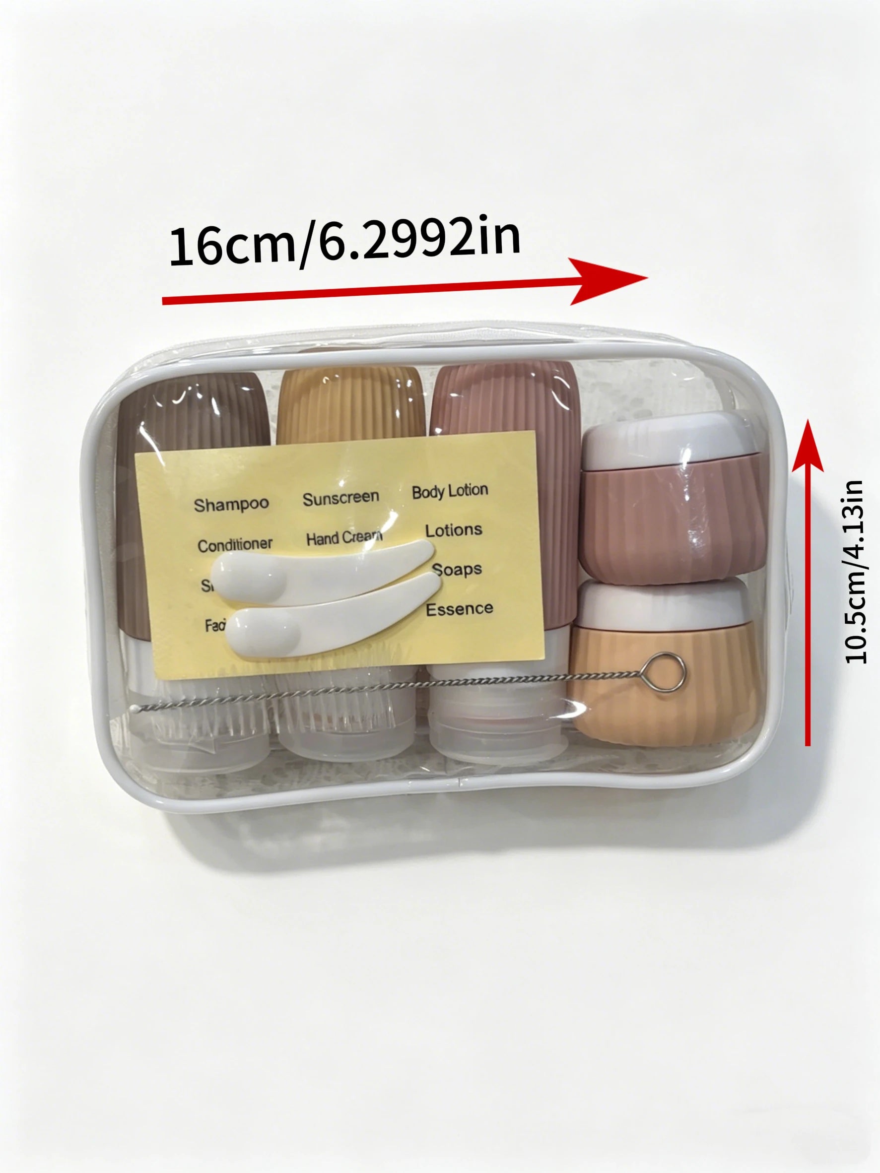 10-Pack Silicone Travel Bottles, 60ml & 30ml, Leak-Proof and Refillable Squeeze Containers, Suitable for Toiletries, Shampoo, Lotion — Travel Accessories with Transparent Toiletry Bag