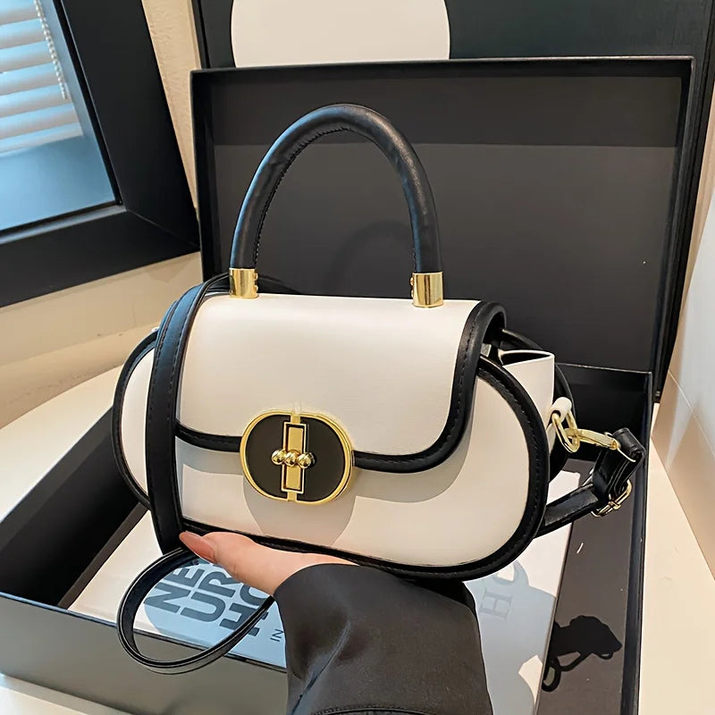 Women's Elegant Small Square Crossbody Bag Luxury High-End Style Unique Design Multi-Functional Casual Handbag for Work Weekend
