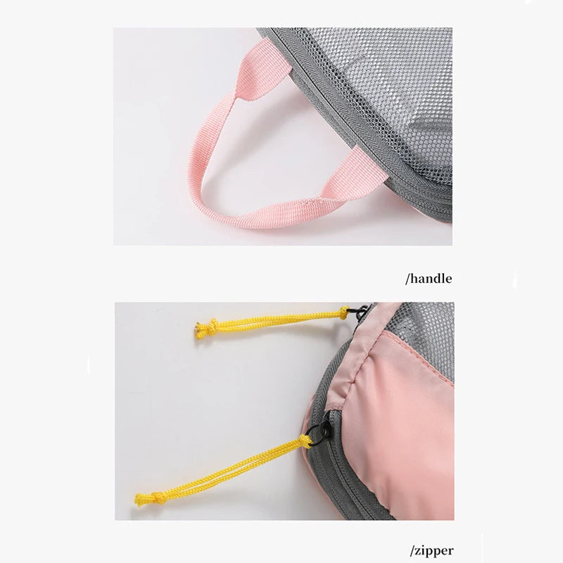 3pcs High Quality Packing Cubes Set Mesh Visible Travel Clothing Organiser Bag Portable Suitcase Pouch Compression Packing Cube