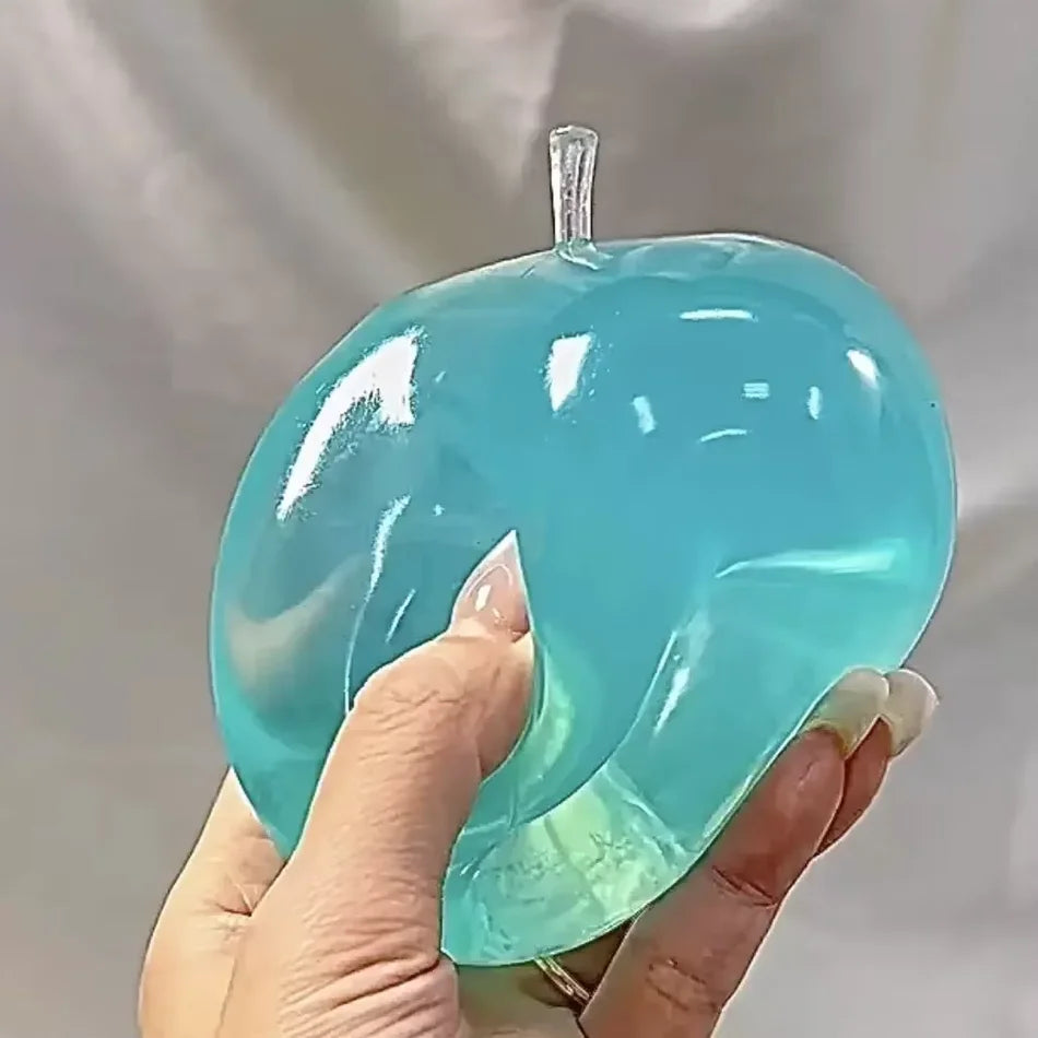 Squishy Green Apple Stress Ball Soft Fidget Sensory Toy for ADHD Autism Slow Rebound Squeeze Toy for Adults Christmas Gifts