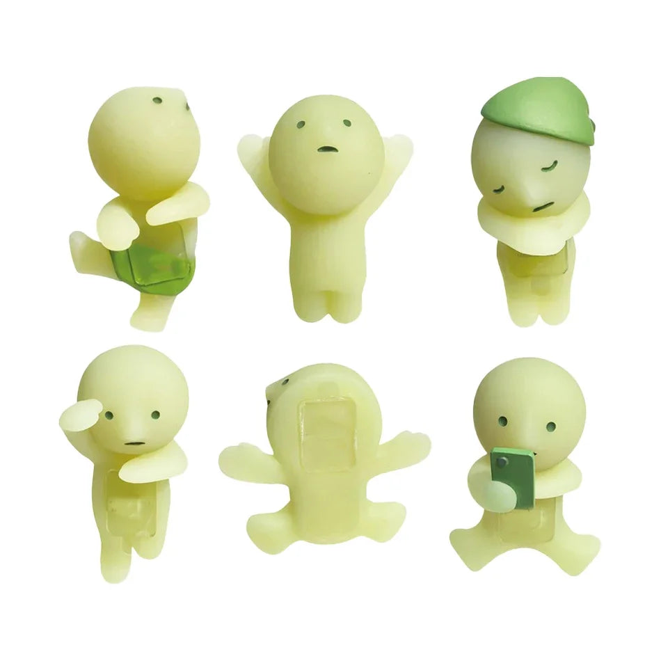 5 Multiple Series Noctilucent Green Doll Blind Mystery Box Action Figures Decoration Desktop Model Toy For Gift Surprise