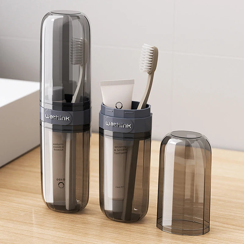 1pcs Toothbrush Storage Box Portable Mouthwash Cup Toothpaste Storage Box Toiletry Set Travel Portable Toothbrush Container Case