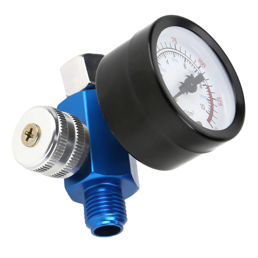 1/4” Spray Paint Gun Air Pressure Regulator Pressure Gauge Pneumatic Tool Accessory