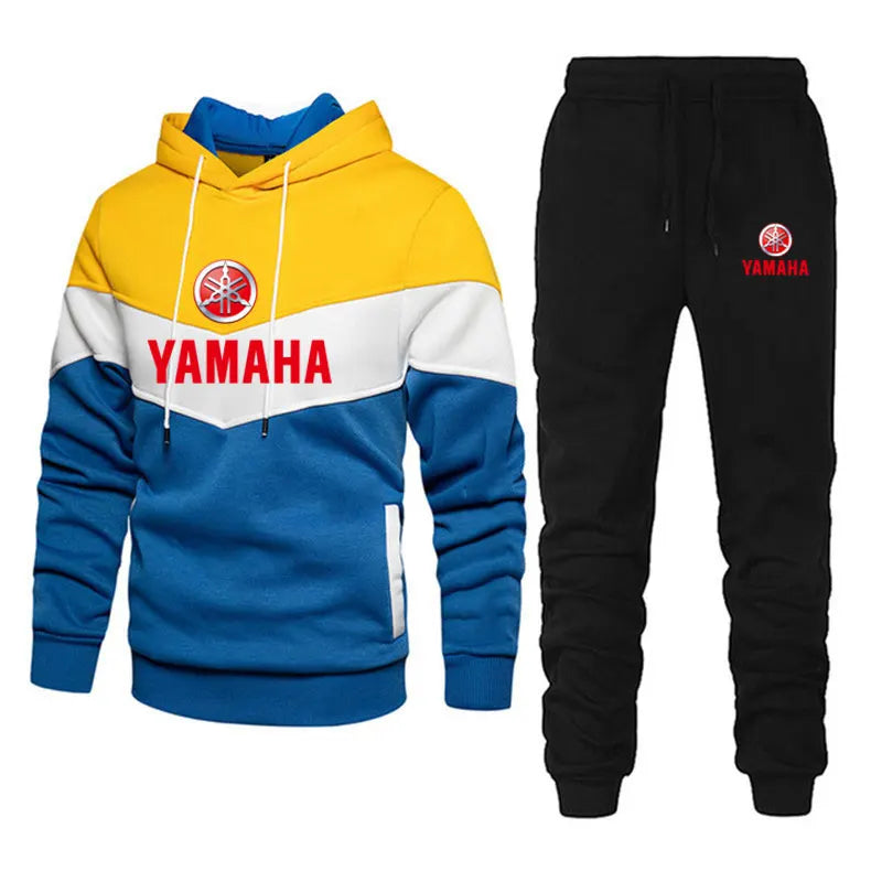 Yamaha logo printed men's casual sport jacket with hood for outdoor cycling and racing enthusiasts, suitable for spring clothing