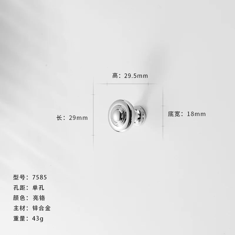 Bright Chrome Silver Wardrobe Door Handle Modern Minimalist Zinc-Alloy Pull for Cabinet Shoe Cabinet  Drawer Furniture Hardware