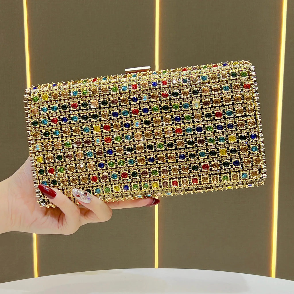 women's clutch exquisite fashion dinner  celebrity rhinestone chain portable women's crossbody women's bag