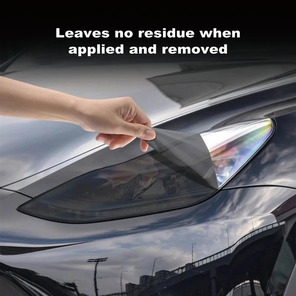 For Kia EV6 GT 2022-2026 Pre-Cut Smoke Black High-Gloss TPU Car Headlight Film PPF Anti-Scratch Protective Vinyl Wrap Cover Kit