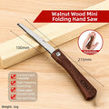 1pcs Mini Hand Saw for Wood, Portable Folding Saw with Walnut Handle, Cuts Branches, PVC & Lumber, Compact Storage