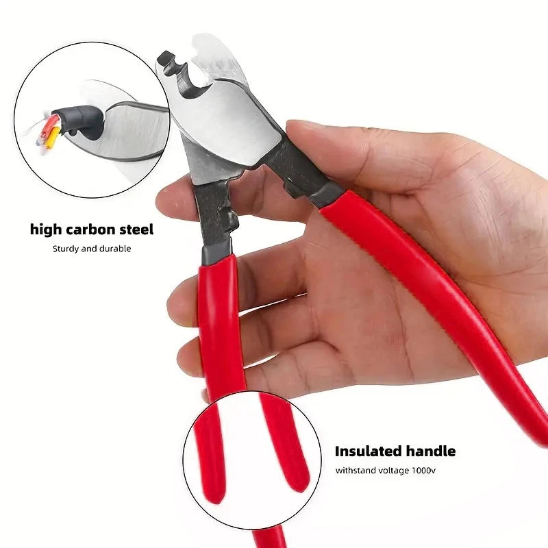 LK-22A/38A/60A Insulated Cable Cutter Electrician Professional Pliers Shock Wire Stripper Tool Pliers Cable Scissors Hand Tools
