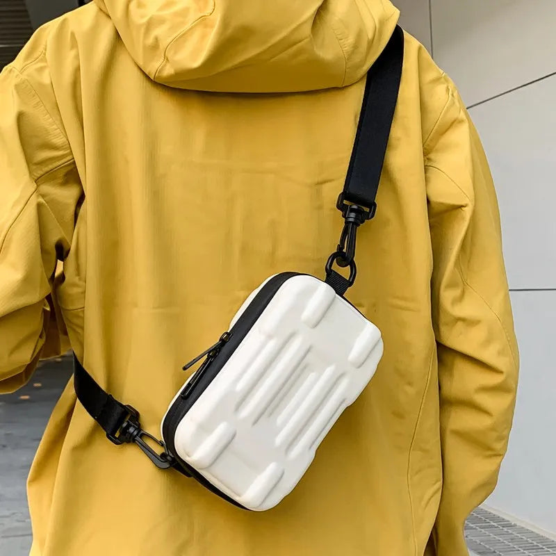 Hard Shell Crossbody Bag Waterproof Suitcase Style Shoulder bags Mini Hard Case Sling Bags for Men and Women Travel Daily Use 가방