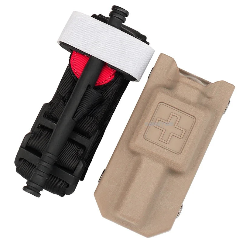 Tactical Tourniquet Holder Portable MOLLE Hunting Emergency Tourniquet Case Outdoor Combat Training Medical First Aid Equipment