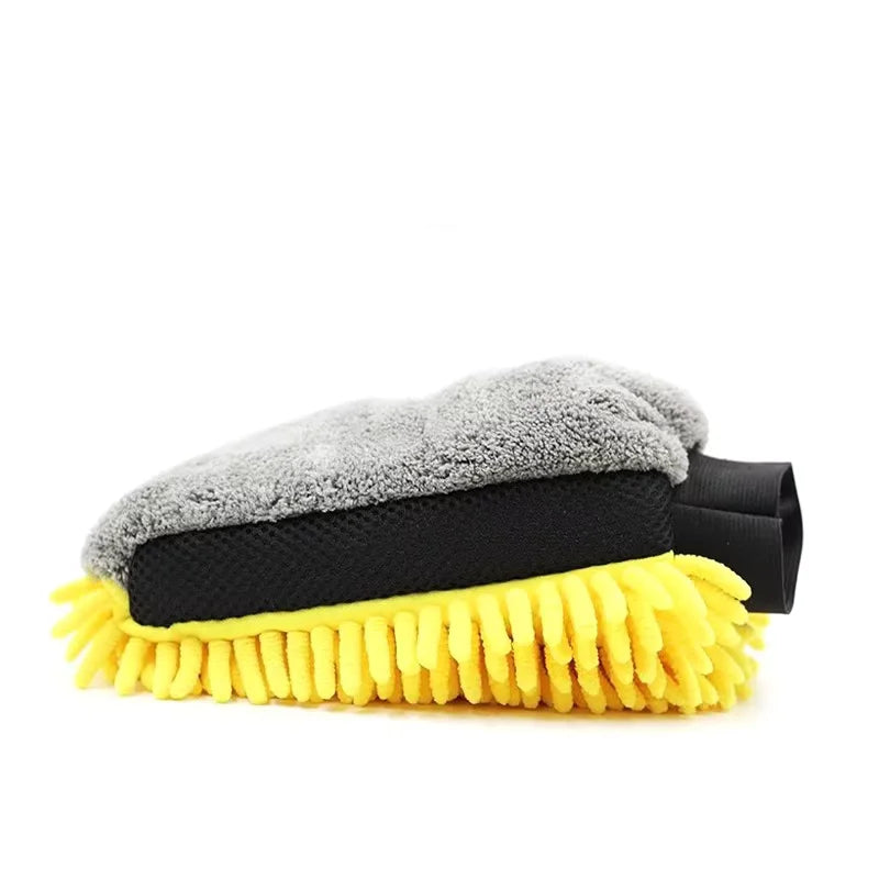 Car Wash Glove Coral Mitt Soft Anti-scratch for Car Wash Multifunction Thick Cleaning Glove Car Wax Detailing Brush