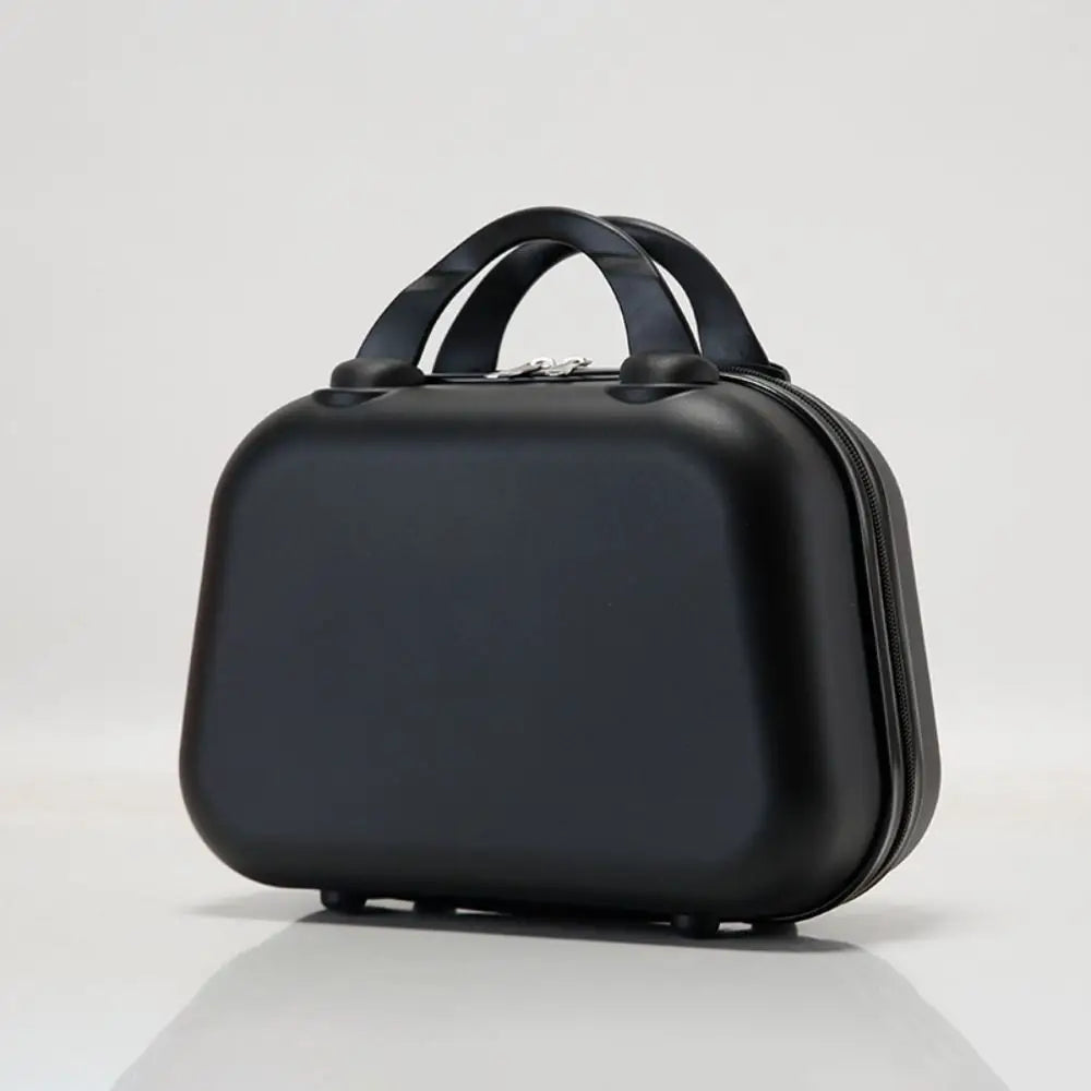 Storage Toiletry Box Solid Color Suitcase Square Box Large Capacity 14-inch Cosmetic Cases Portable Zipper Makeup Case Travel