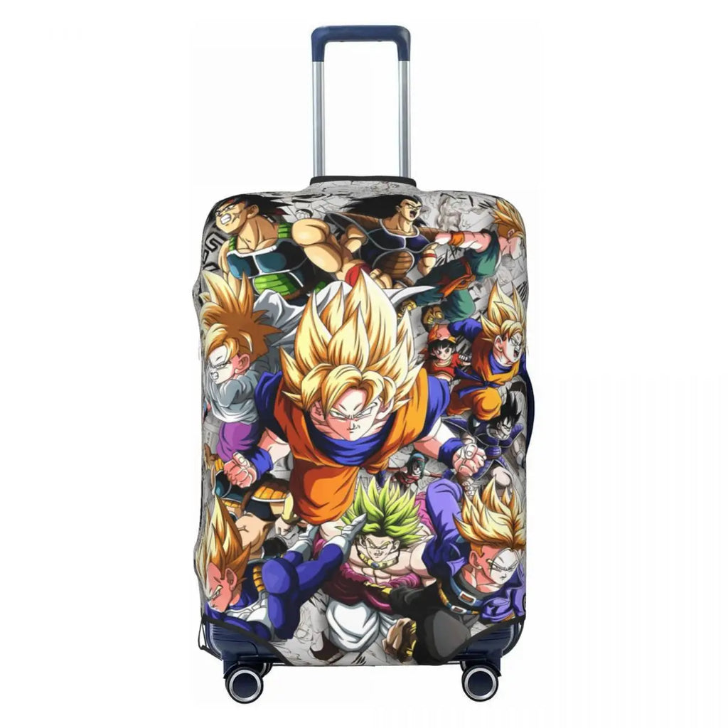 Vintage Kid Goku Dragon Ball Suitcase Cover Travel Flight Elastic Luggage Supplies Protection