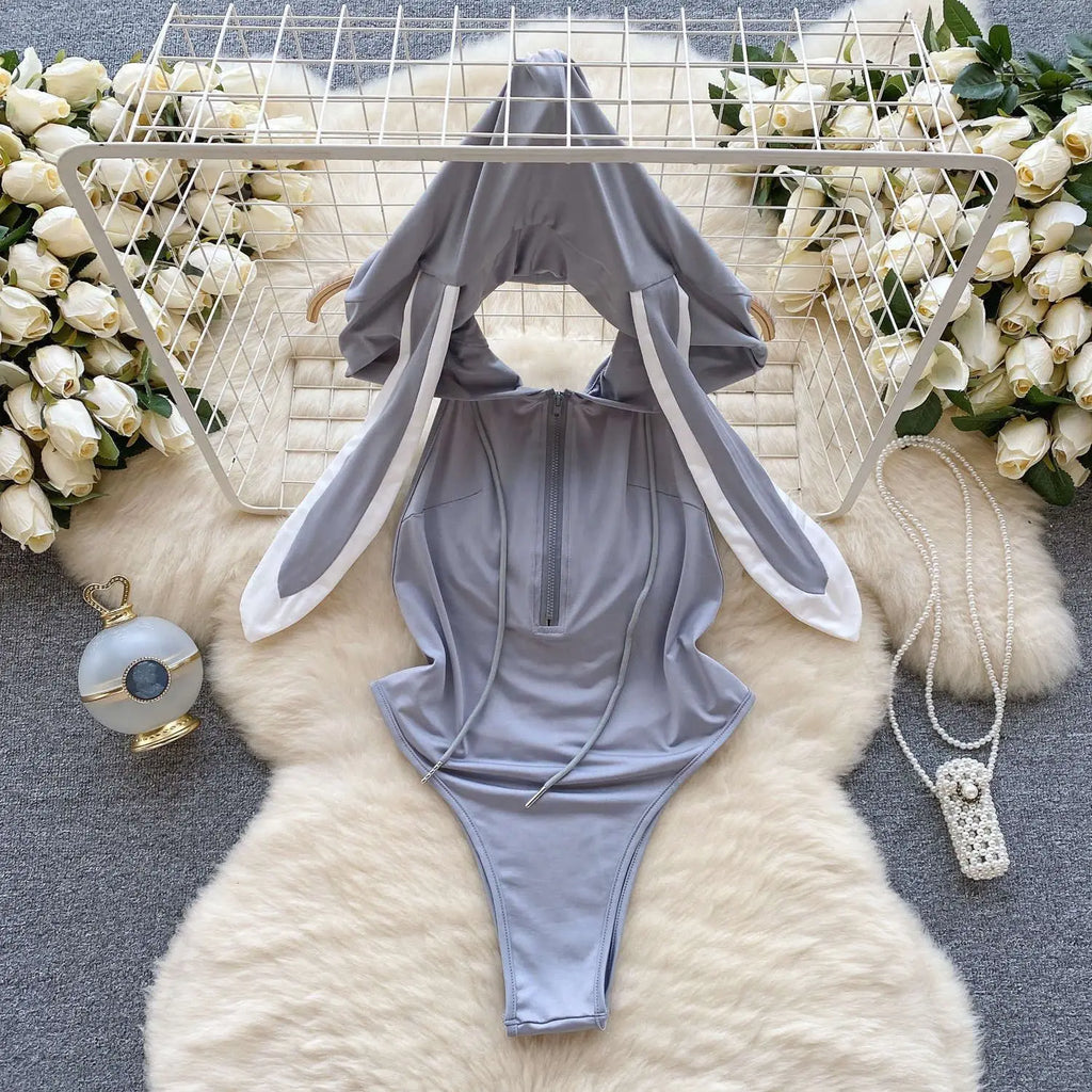 Sweet Bunny Lingerie Set Women Sexy Soft Plush Cute Bowknot Sweet Nightgowns Christmas Rabbit New