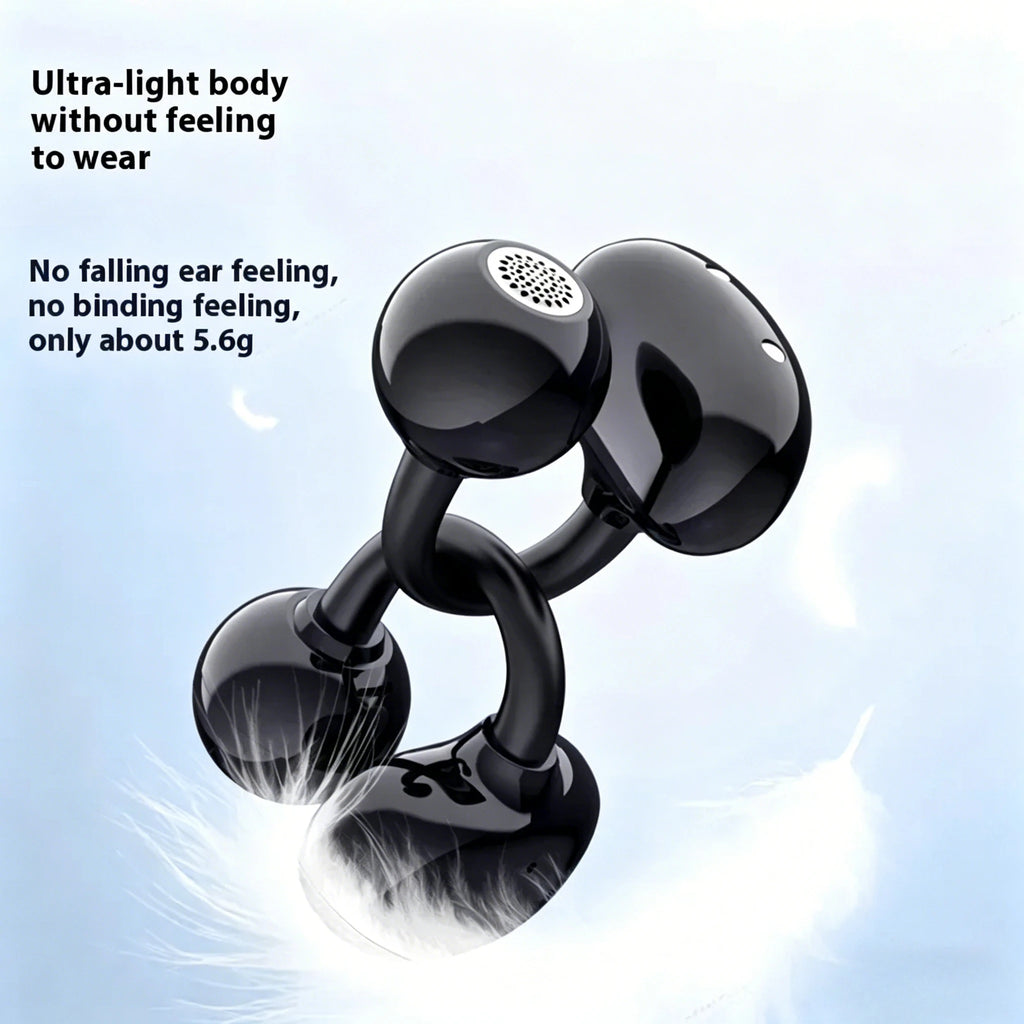 Ear Clip Earphone Open Ear Sports Wireless Bluetooth Headphone Touch Control ENC Noise Cancelling Headset With Microphone