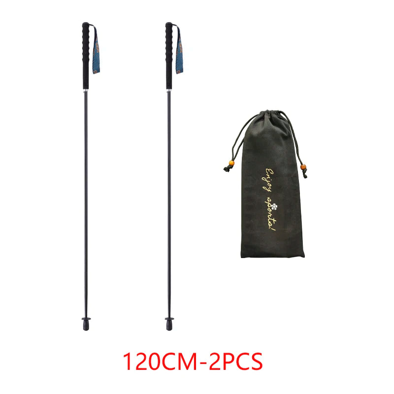 110g Ultra Light Weight Hiking Sticks Retractable Trekking Poles Folding Carbon Fiber Hiking Poles Walking Sticks Trekking Stick
