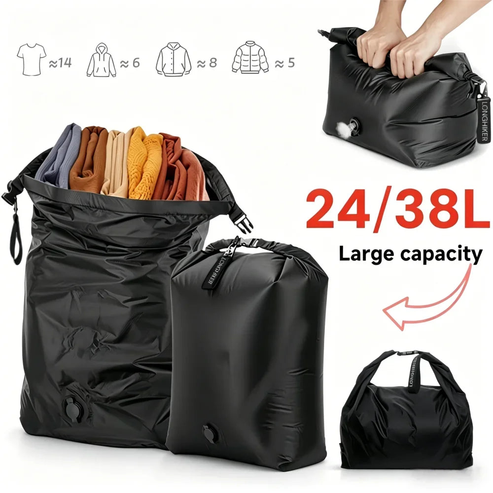Travel Vacuum Compression Bag Portable Large Capacity Storage Bags Luggage Clothes Packing Cubes Bag Dustproof Trip Travel Bags