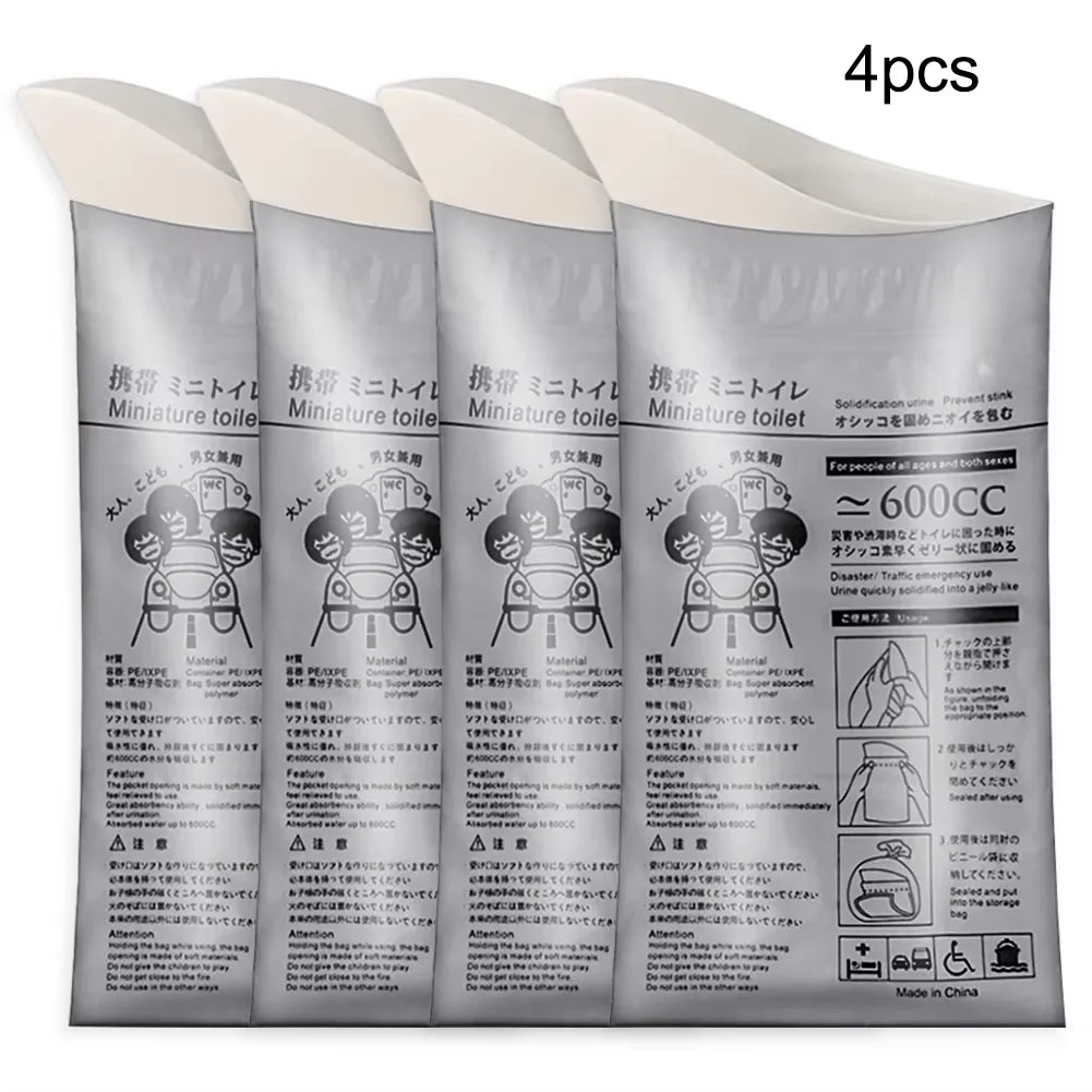 4-20PCS Outdoor Emergency Urine Bags 600ml Disposable Travel Mobile Toilet Portable Urinal Bag for Female Baby Male Vomiting Bag