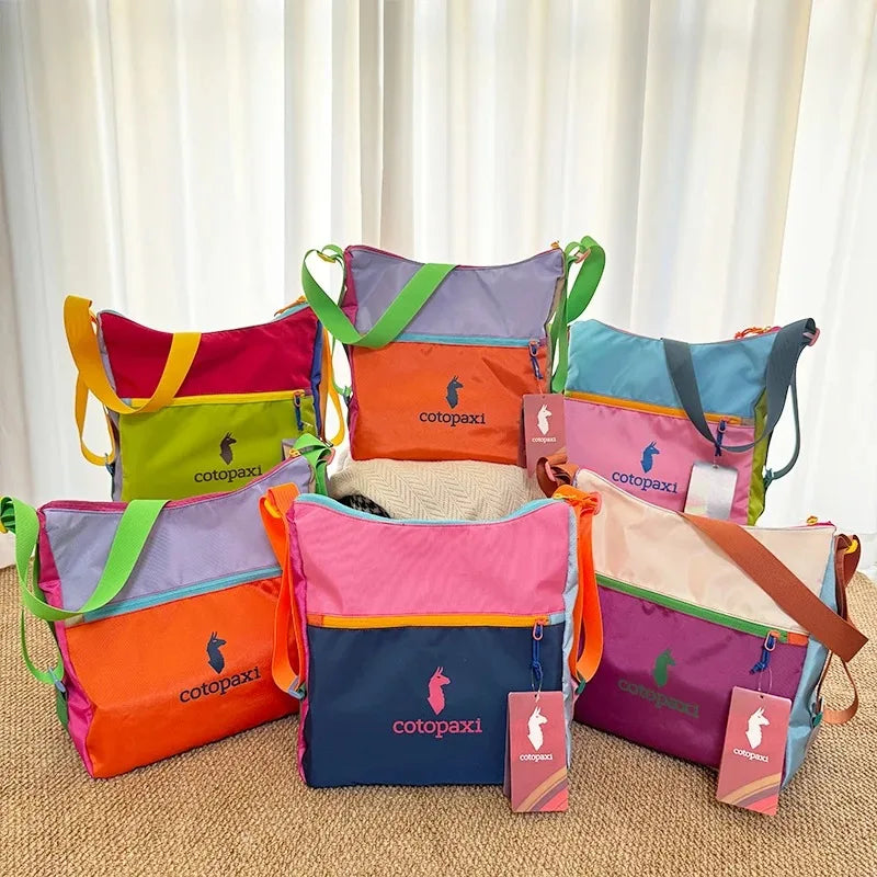 16LNew waterproof crossbody bag, unisex outdoor color-block crossbody bag
