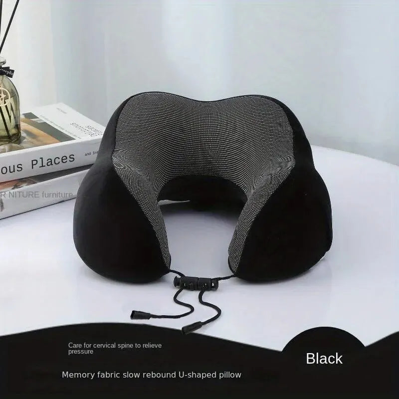 1pc Slow Rebound Travel Pillow, U-shaped Headrest Neck SupportPillow, Nap Pillow Travel Airplane Pillow Cartoon Memory Foam