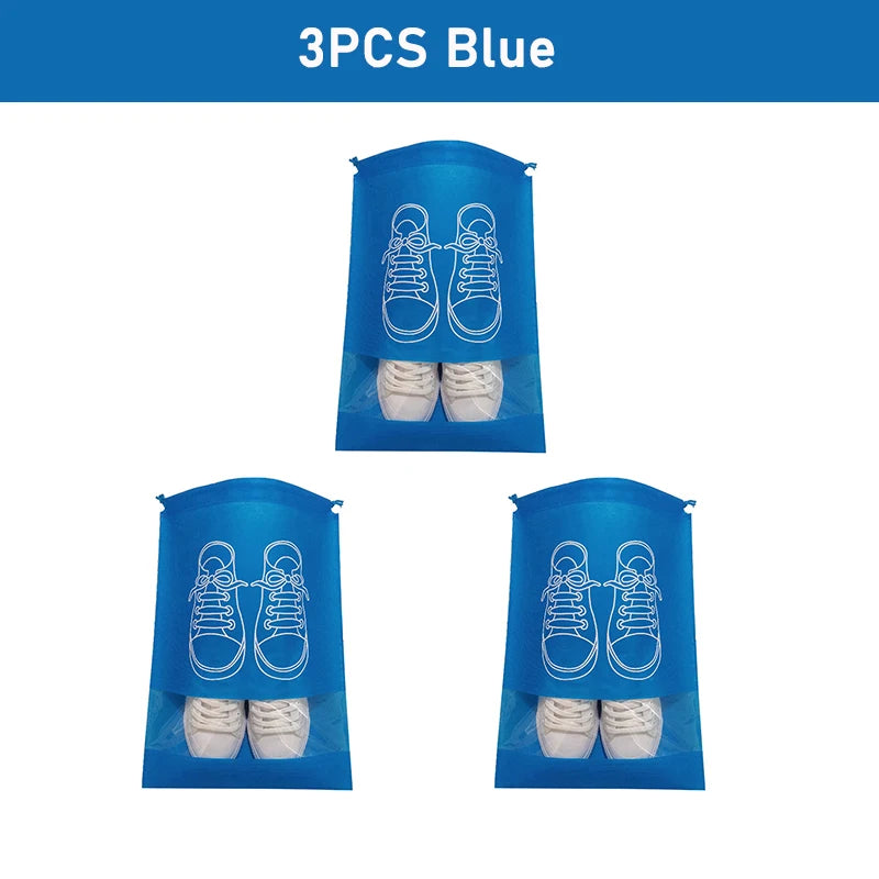 Non-woven Shoes Bag Waterproof Dustproof Travel Bag Portable Tote Drawstring Bag For Shoes Storage Shoes Organizer 2024