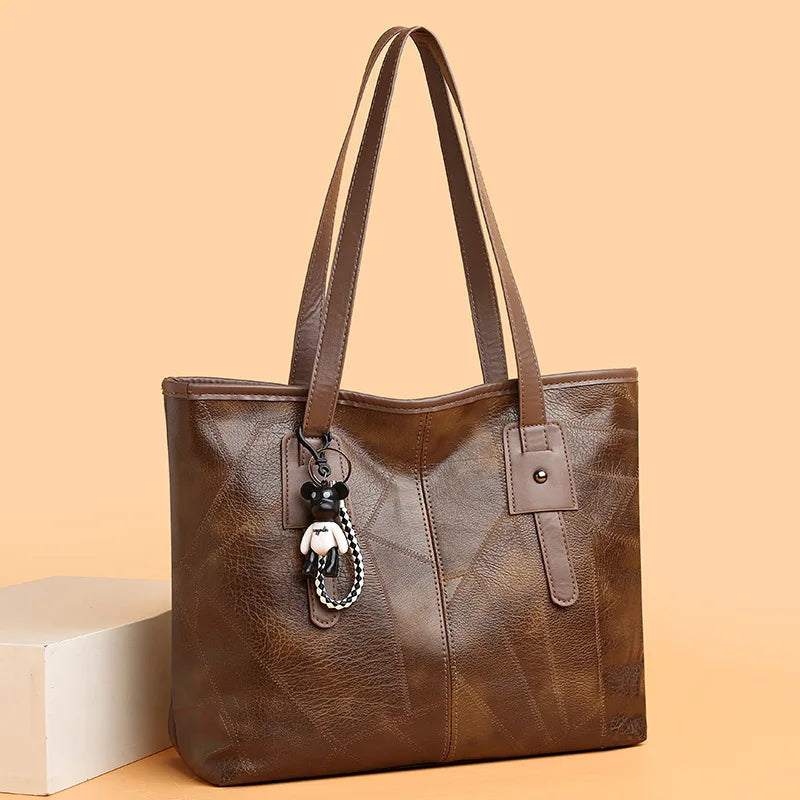 Trendy Women's  New Large Capacity Tote Bag with Horizontal Square Zipper Single Shoulder Handbag