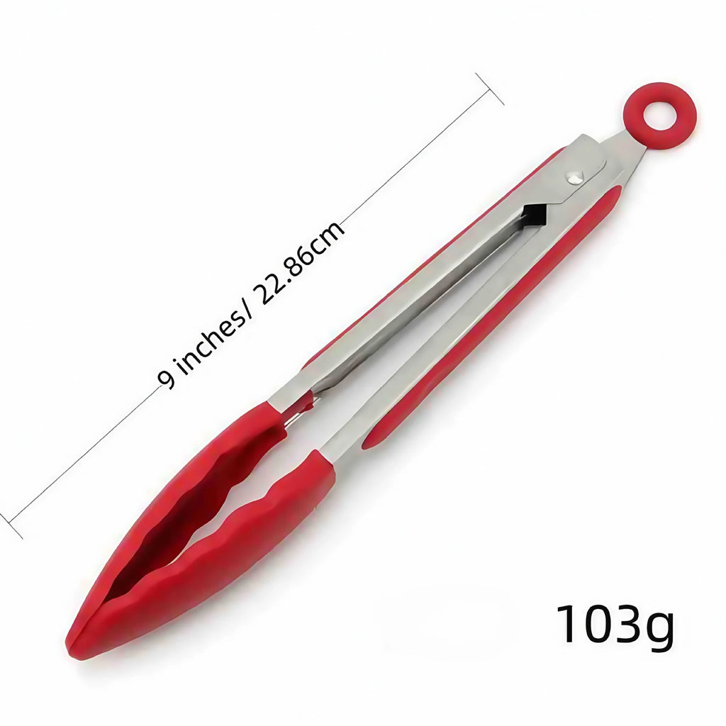 7/9/12inch Household multi-functional stainless steel food tongs with handles, kitchen bread tongs, barbecue and steak tongs