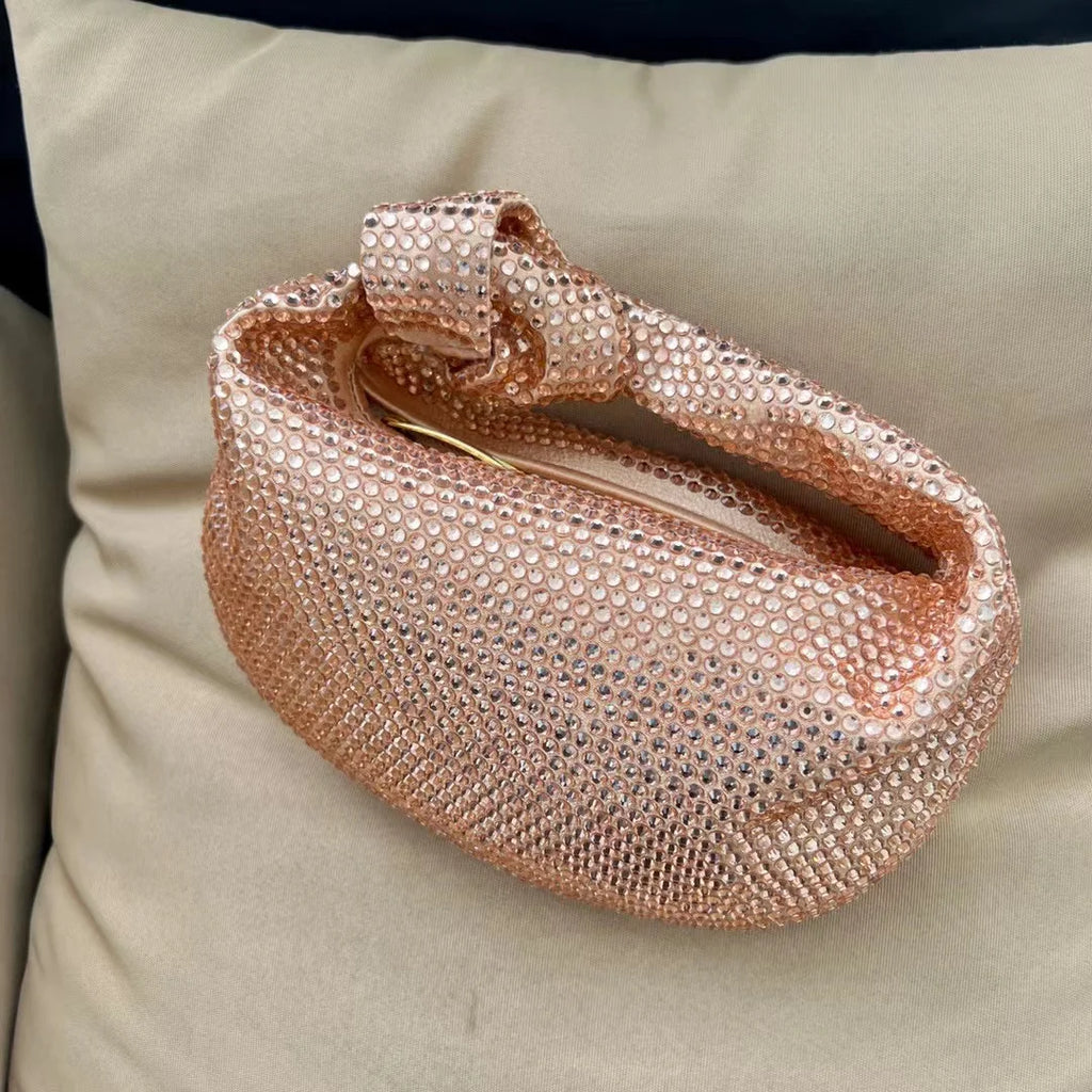 Luxury Designer Glitter Rhinestone Diamond Cloud Bag Evening Bag Wedding Party Clutch Purse Women Handbag Shoulder Messenger Bag