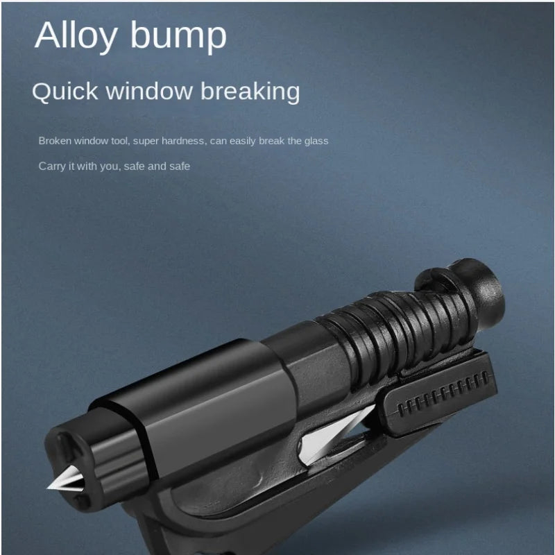 Mini Car Safety Hammer Emergency Rescue Kit Key Chain with Knife Seat Belt Cutter Window Glass Breaker Life Saving Tool
