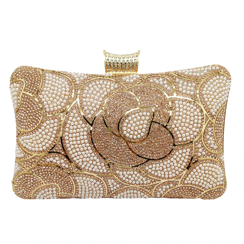 Party Banquet Glitter Handbags Fashion Elegant Crystal Bridal Wedding Clutch Bags Luxury Rhinestone Women's Evening Clutch Bag