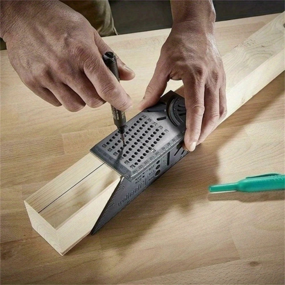 Plastic Woodworking 3D Angle Ruler Woodcraft Scriber T-Type Multifunctional 90 Degree Ruler Angle
