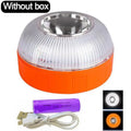 Car Emergency Beacon Light USB Rechargeable V16 Magnetic Induction Strobe Flashing Warning Light Help Flash Safety Signal Lamp