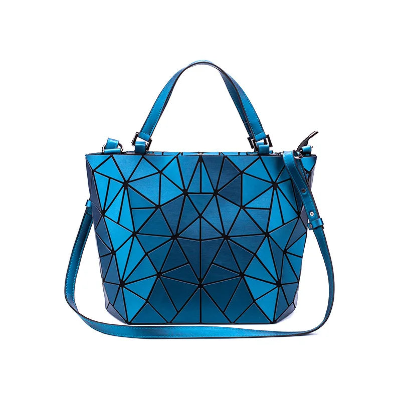 1pcs Women's Matte Geometric Diamond Shoulder Bag Large Capacity Bucket Bag Handbag Diamond Shoulder Bag Crossbody Bag