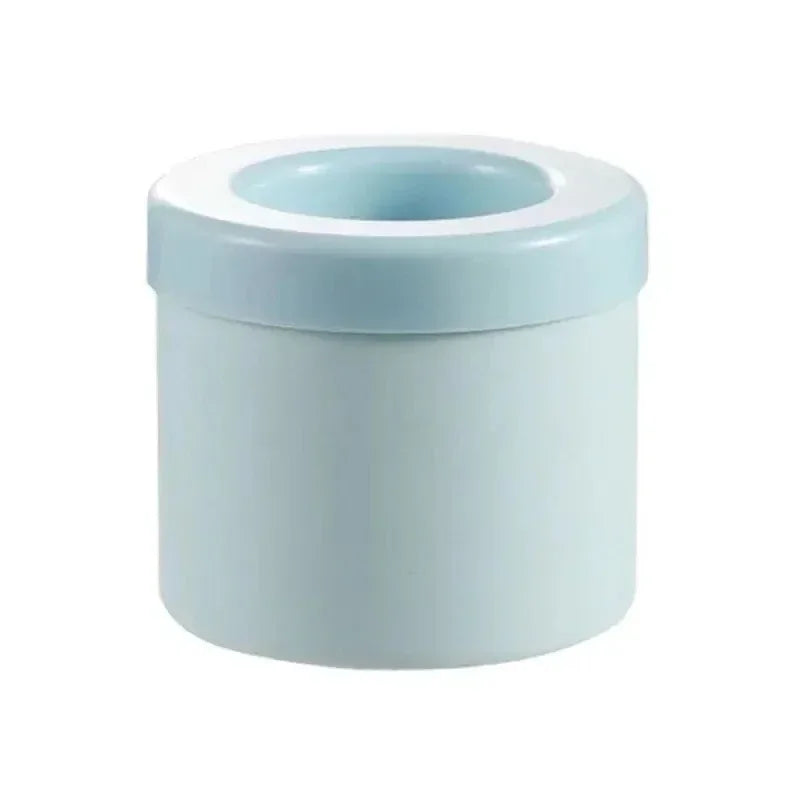 Silicone Cylinder Ice Crate DIY Household Refrigerator Ice Mould Food Grade Silicone Bucket Ice Crate with Lid Summer Drink Tool