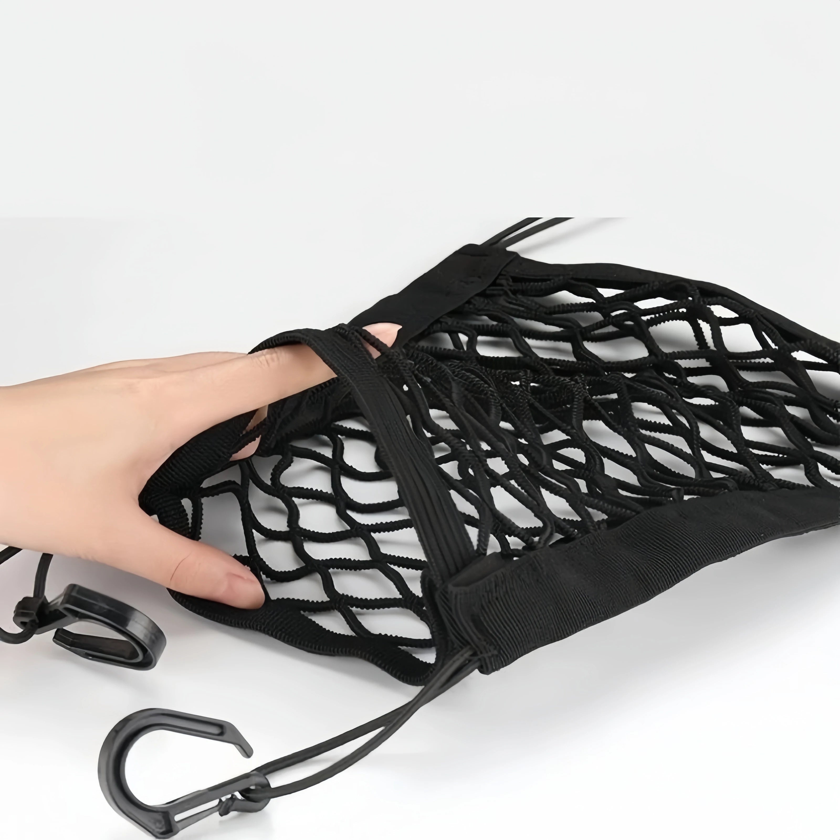 Car Storage Net Bag Between Seats Car Divider Child Safety Net Pet Barrier Elastic Expandable Mesh Bag Car Accessorie Interior