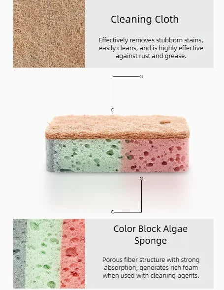 Kitchen Stain Removal Sponge Magic Wipe Hundred Clean Cotton Dishwashing Sponge Wipes Bathroom Cleaning Utensils