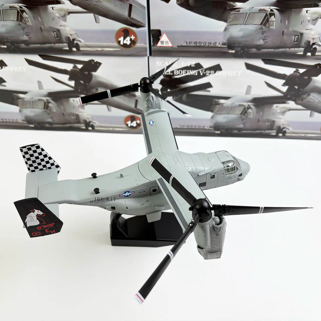 1:72 Scale  US Navy Marine V22 V-22 Osprey Transport Helicopter Amphibious Metal Plane Aircraft Model Ornament