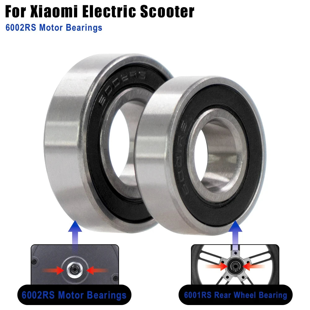 6001RS /6002RS High Speed Precision Front Motor Bearing Rear Wheel Ball Bearings For XM M365 Pro 1S Electric Scooter Parts